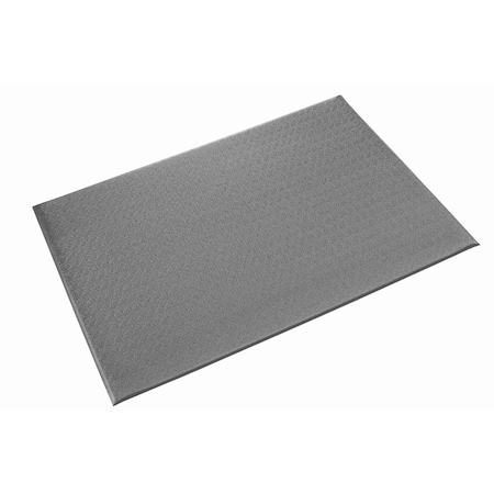 Crown Matting Technologies Antifatigue Mat, 3' L x 2' W, 3/8" Thickness, Zedlan Foam, Steel Gray CK 0023GY